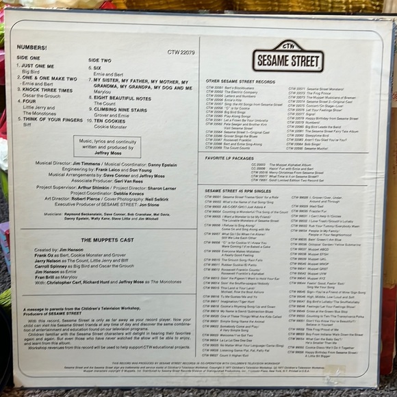 Sesame Street. NUMBERS Vinyl Record - Picture 2 of 4
